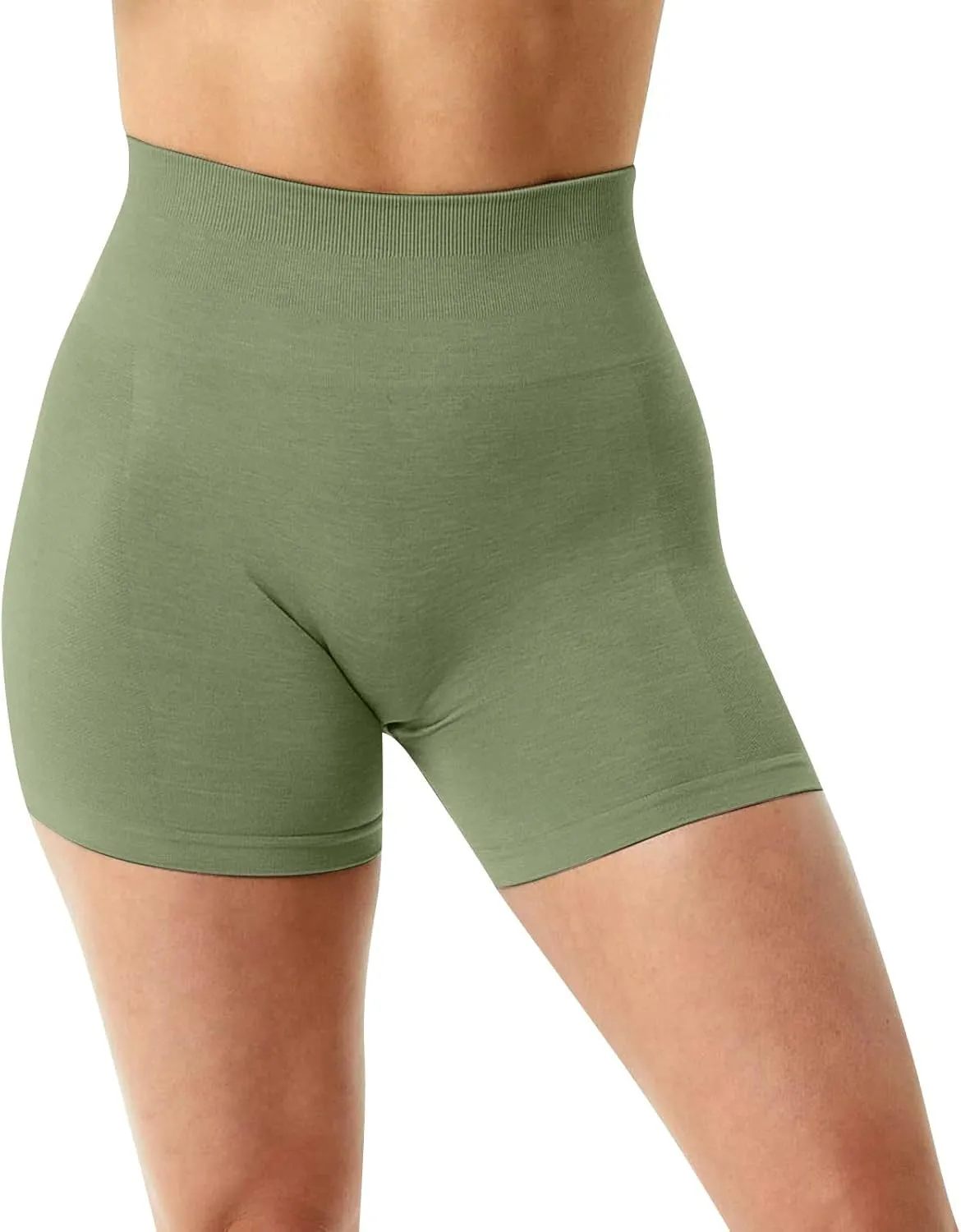 Workout Shorts Women Seamless Scrunch Butt Lifting High Waisted Tummy Control Yoga Gym Shorts