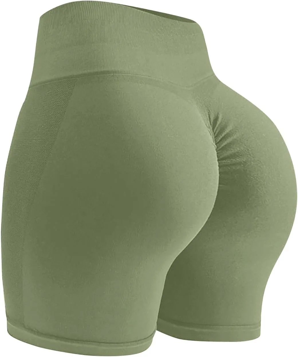 Workout Shorts Women Seamless Scrunch Butt Lifting High Waisted Tummy Control Yoga Gym Shorts