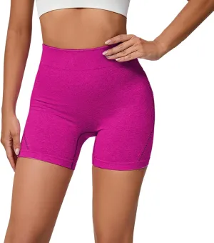 Workout Shorts Women's Athletic Seamless Shorts High Waisted Squat Tummy Control Exercise Shorts Women High Waisted Shorts