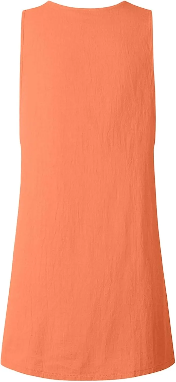 XOWRTE Summer Dress for Women Sleeveless Tank Dress with Pockets Casual Short A Line Dress Crewneck Sundress 2025