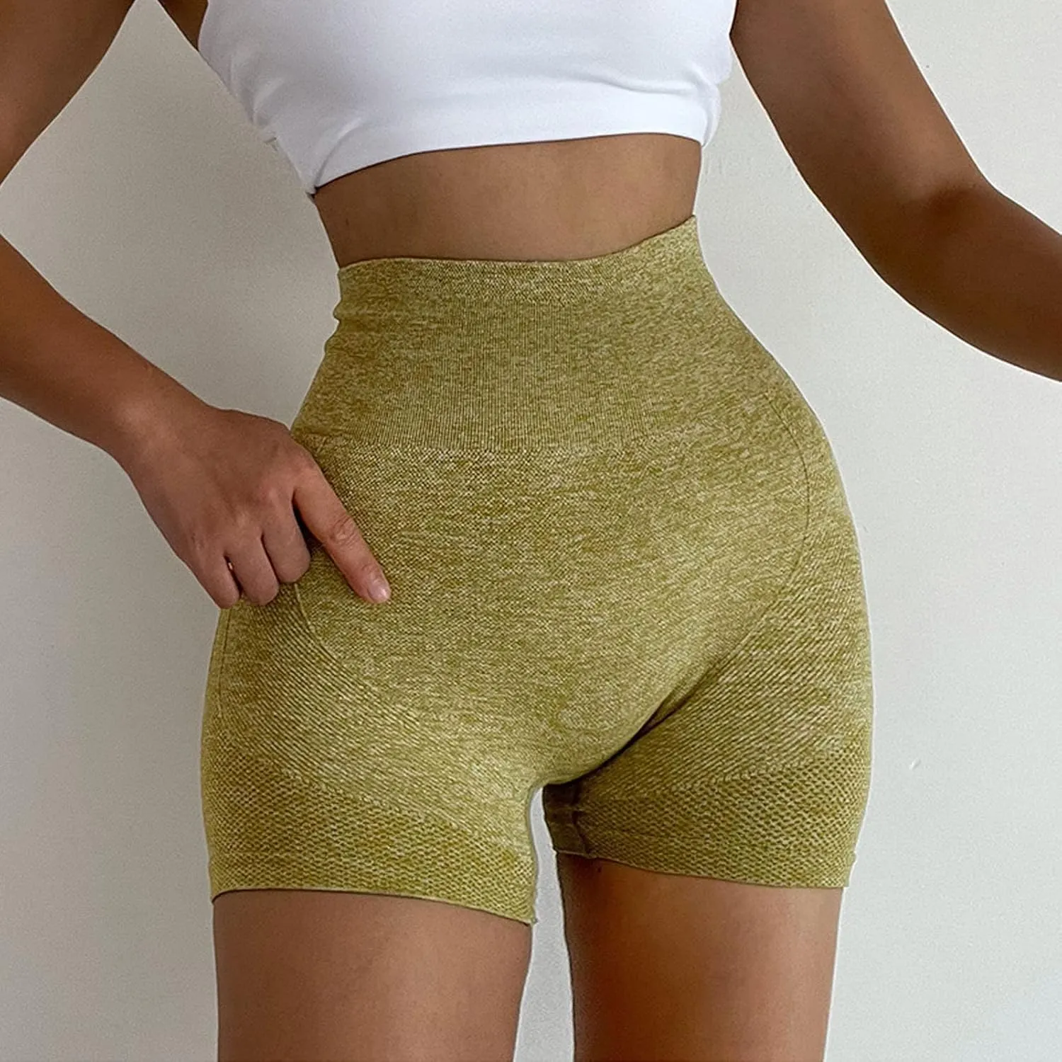 Yanzhenglip Women Shorts Workout Shorts Seamless High Waisted Gym Yoga Shorts Short Shorts