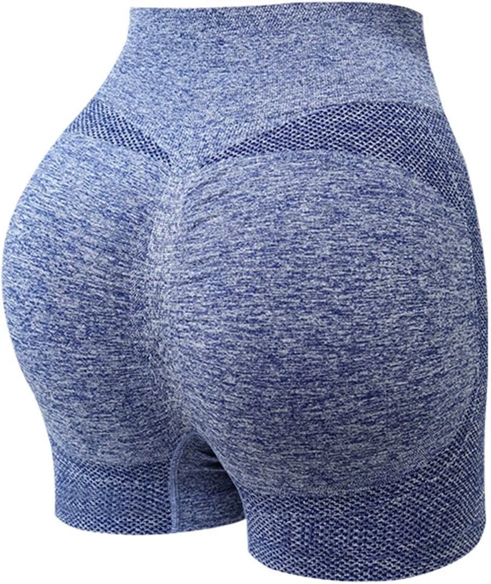 Yoga Shorts for Women Tummy Control High Waisted Elastic Athletic Booty Shorts Gym Sports Slim Solid Workout Shorts