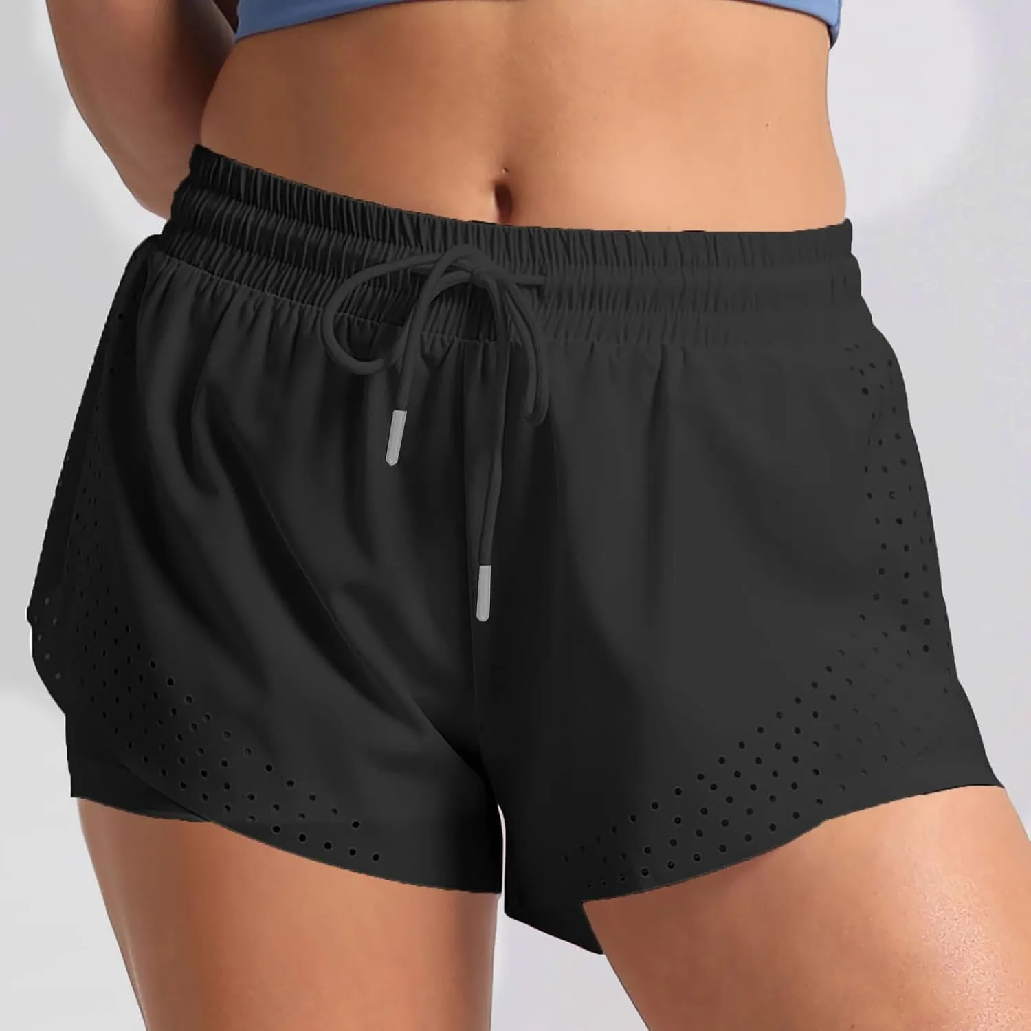 ZDRZK Summer Shorts for Women Lightweight Running Workout Shorts High Elastic Waisted Drawstring Dressy Casual Shorts
