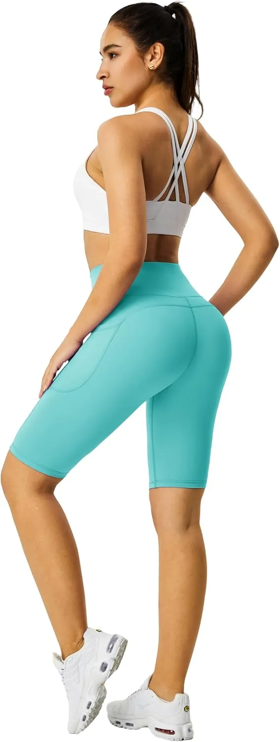Zinmore Shorts Women High Waisted Yoga Shorts Sports Pants